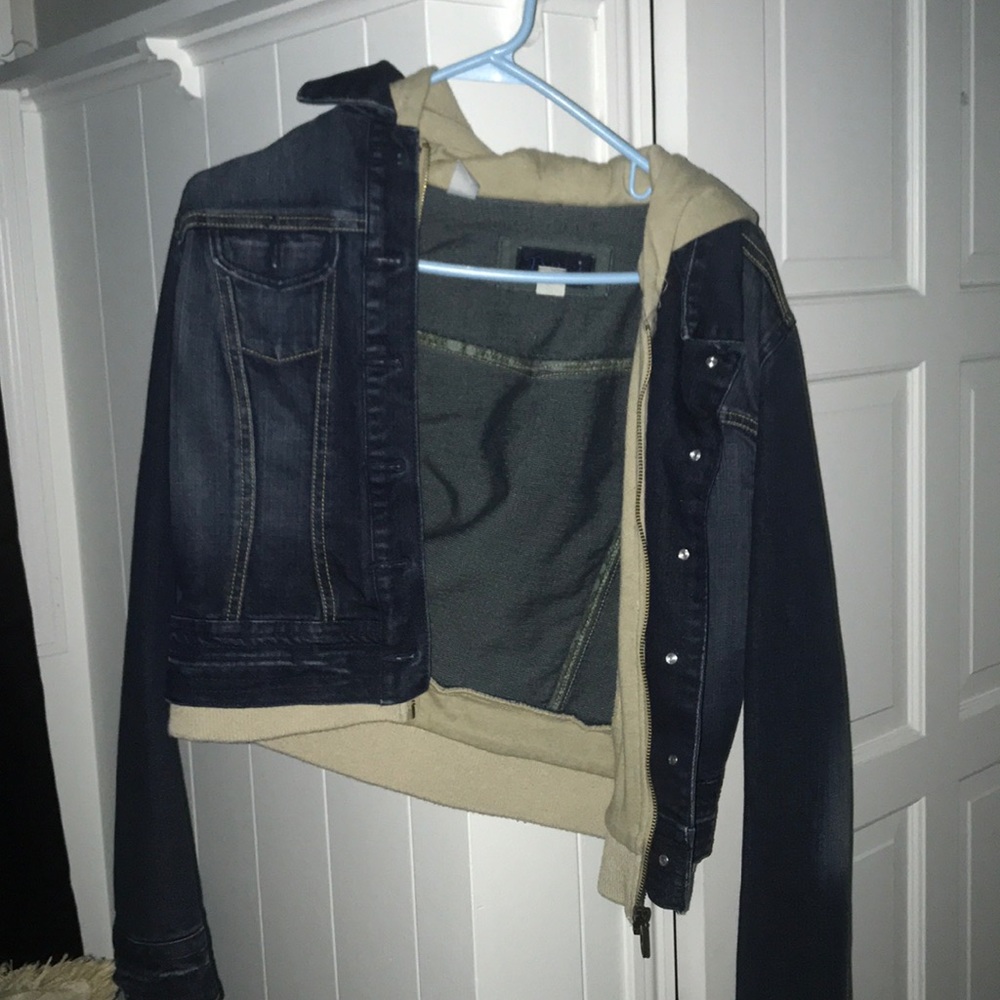 Girls Denim Jacket with Hoodie